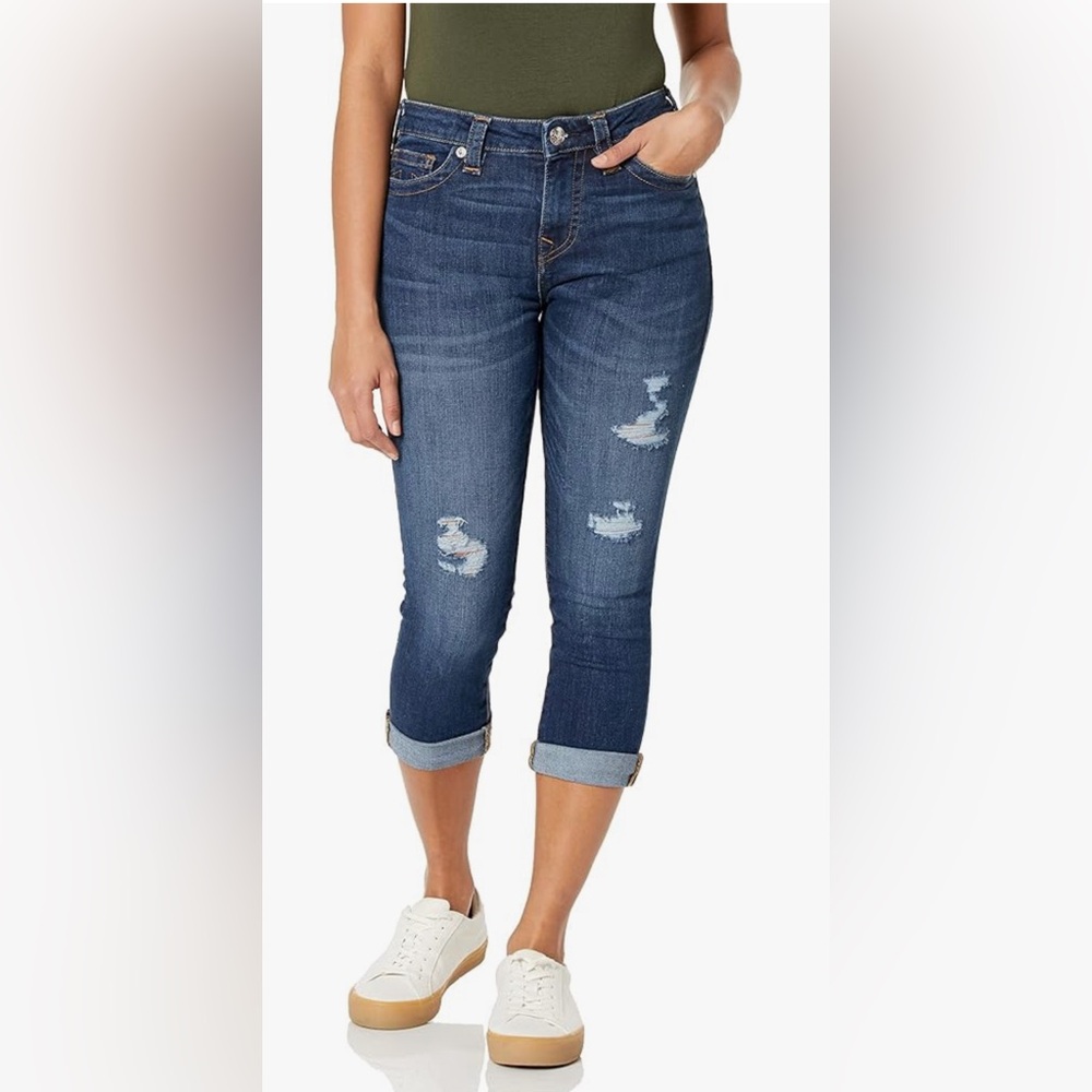 TRUE RELIGION HALLE MID RISE CAPRI SIZE 29 BNWT